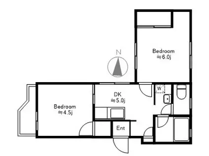 サトウビル(2DK/3階)の間取り写真