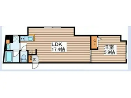 上石神井3丁目マンション(1LDK/1階)の間取り写真