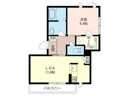 サニーコートアネックス(1LDK/2階)の間取り写真