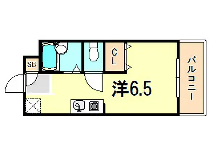 ヴューテラス(1K/2階)の間取り写真