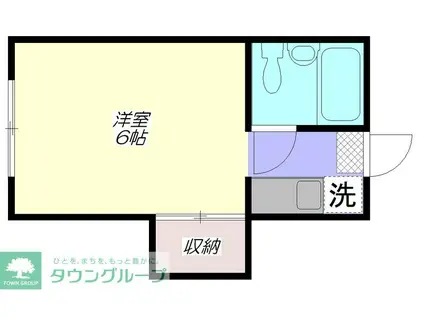 ホワイトコート(ワンルーム/1階)の間取り写真