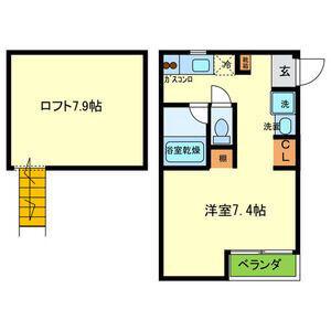 MS HOUSE(1K/1階)の間取り写真