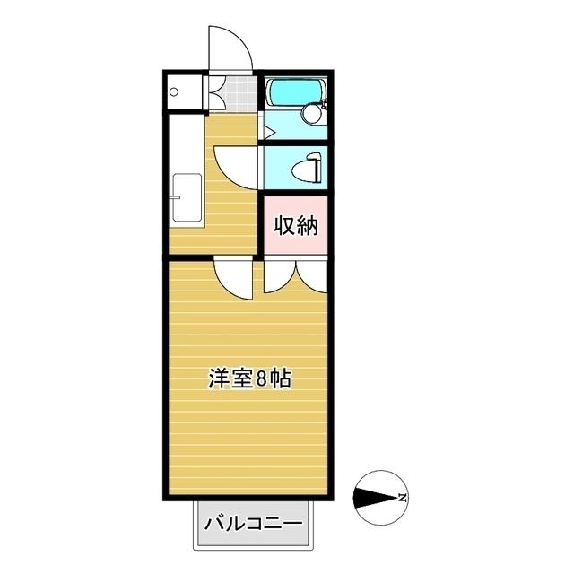 コーポユリカ(1K/1階)の間取り写真