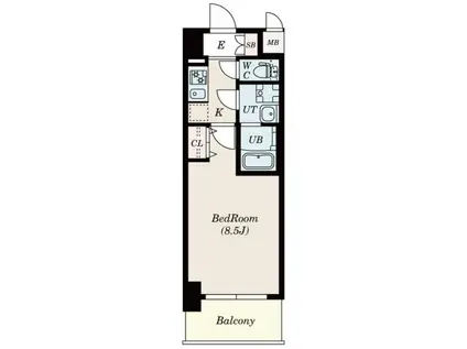 S-RESIDENCE浄心II(1K/7階)の間取り写真