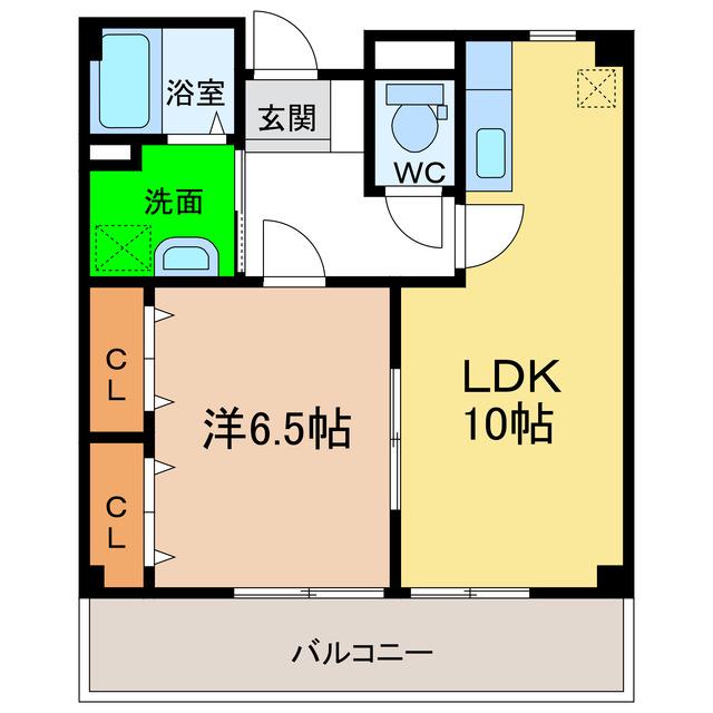 レジデンス・ノンノサン(1LDK/1階)の間取り写真