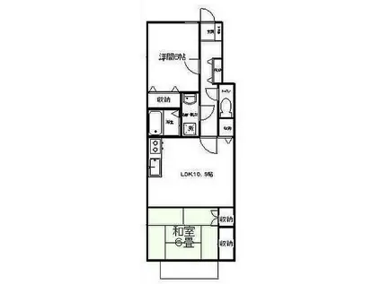 プランドール(2LDK/1階)の間取り写真