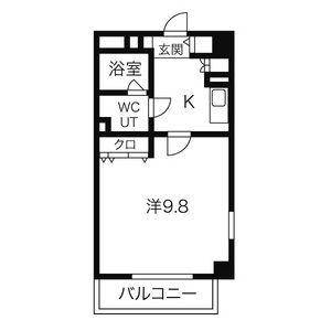 アール押切(1K/6階)の間取り写真