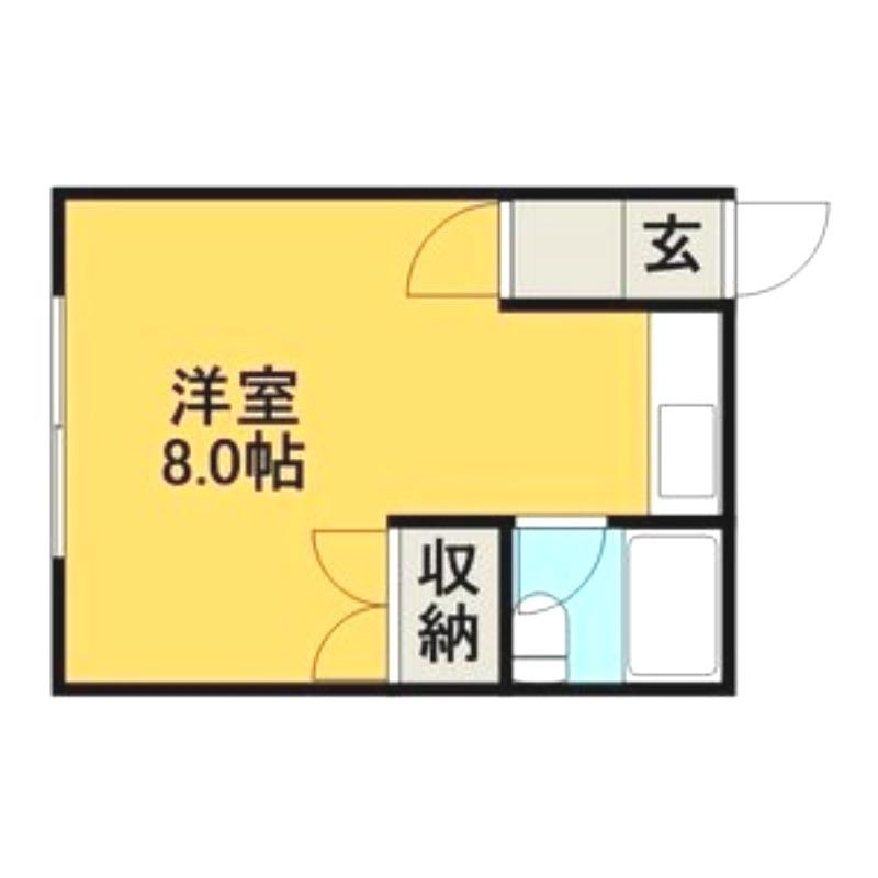 メゾン山田(ワンルーム/2階)の間取り写真