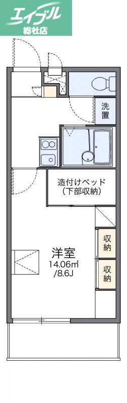 レオパレスカサ エスペランサ(1K/1階)の間取り写真
