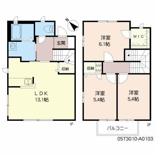 クローバーハイツ(3LDK/1階)の間取り写真
