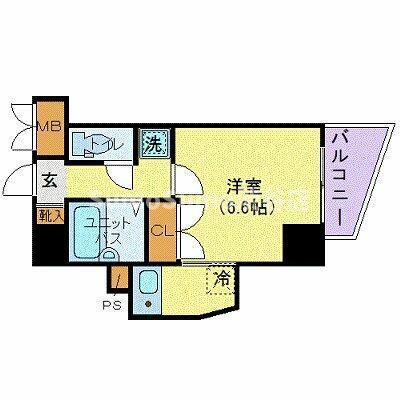 ステージファースト三宿(1K/7階)の間取り写真
