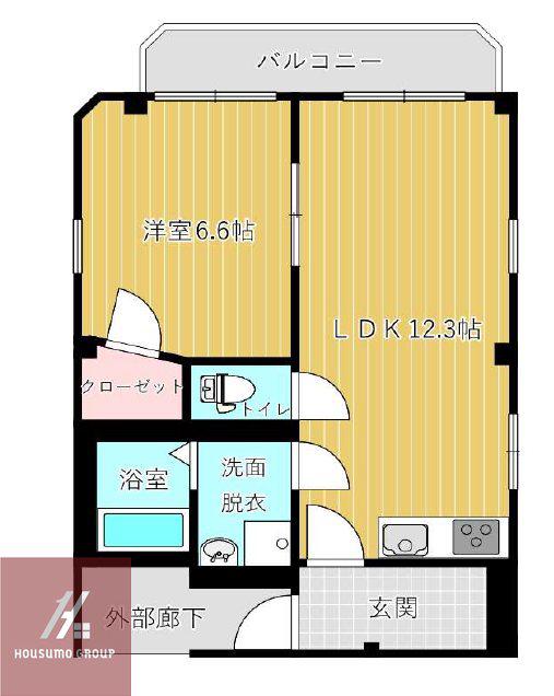 土居マンション(1LDK/3階)の間取り写真