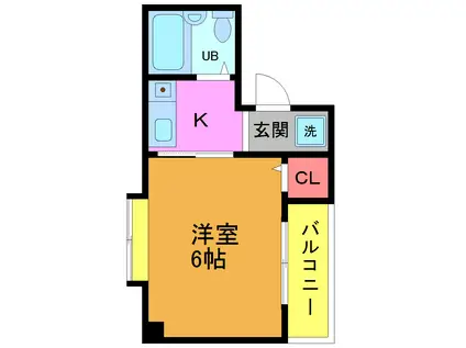 DAISONVII新浦安(1K/3階)の間取り写真