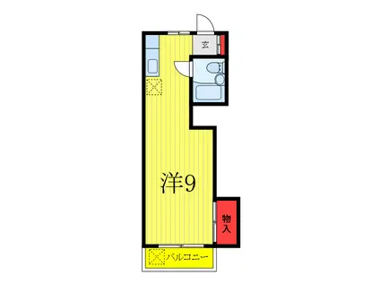 コーポ安井(1K/2階)の間取り写真