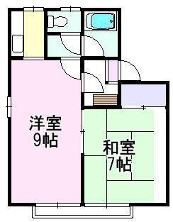 ワンダフルハイツ(1LDK/1階)の間取り写真