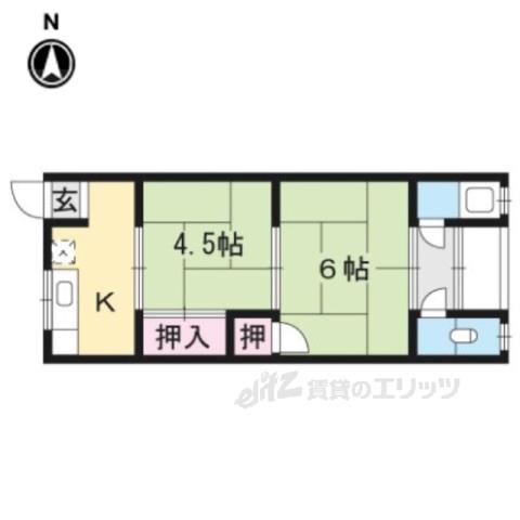 豊栄ハイツ(2K/2階)の間取り写真