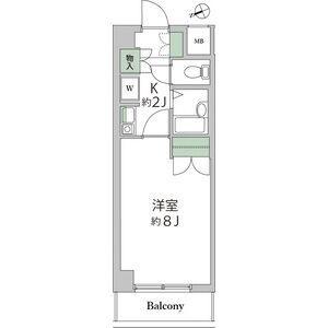 ドミンゴ(1K/4階)の間取り写真