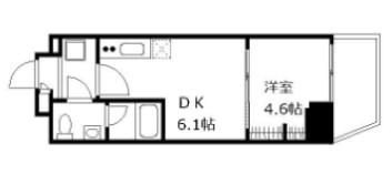 ベルグレード浅草DUE(1DK/10階)の間取り写真