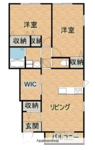 レトアブランシェ神宮北(2LDK/1階)の間取り写真