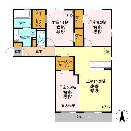 プレミアーレ(3LDK/3階)の間取り写真