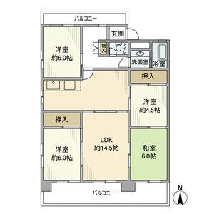 第2香流マンション(4LDK/4階)の間取り写真