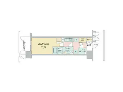 ラフィシア上前津(1K/6階)の間取り写真