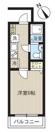 レピュア保土ヶ谷レジデンス(1K/2階)の間取り写真