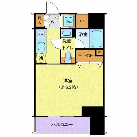 シーフォルム大森(1K/3階)の間取り写真