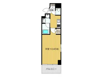 プレジール靭公園(1K/5階)の間取り写真