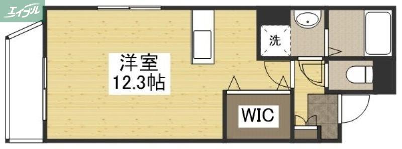 MIRIA大供(ワンルーム/2階)の間取り写真
