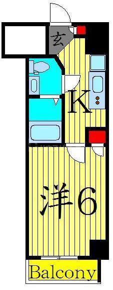 レーヴ ドゥ クレエ 綾瀬(1K/1階)の間取り写真
