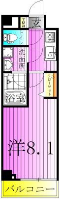 クレヴィスタ綾瀬III(1K/2階)の間取り写真