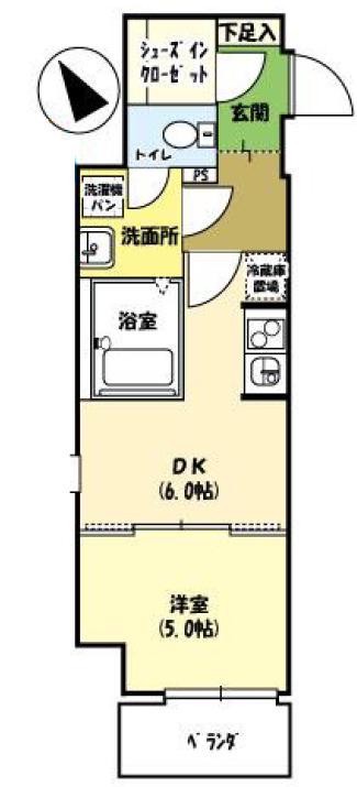 目白MY VILLAGE(1DK/4階)の間取り写真