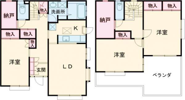 アルカディア(3SLDK/1階)の間取り写真