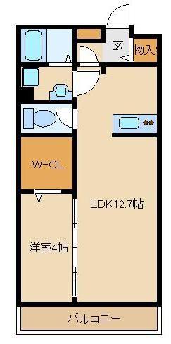 トレビナ保谷(1LDK/2階)の間取り写真