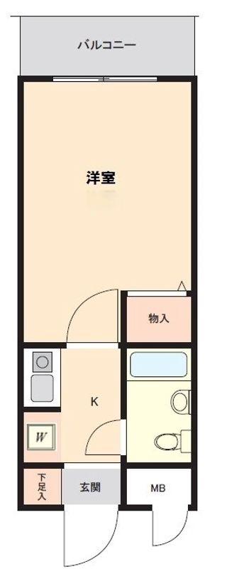 クレッセント中野富士見町(1K/1階)の間取り写真