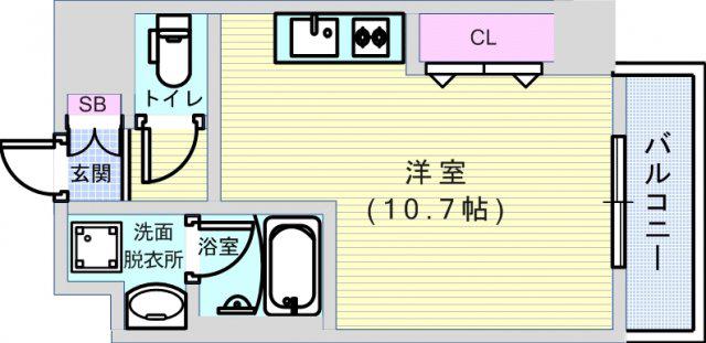 DOLCE VITA 新大阪(ワンルーム/4階)の間取り写真