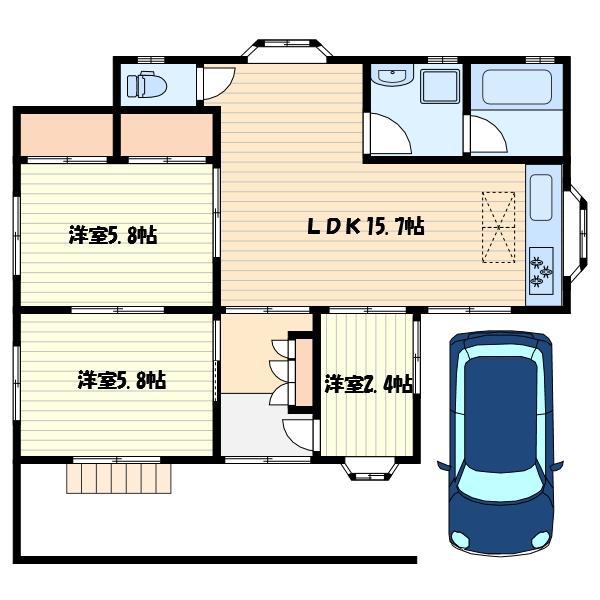 ラークメゾン(3LDK/1階)の間取り写真