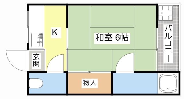 遠藤マンション(1K/1階)の間取り写真