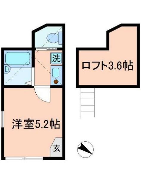 NEXUS押上(1K/1階)の間取り写真
