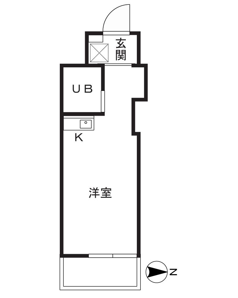 R-STYLE馬込(ワンルーム/3階)の間取り写真