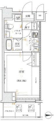 REALIZE新御徒町(1K/6階)の間取り写真