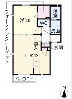 ディアス(1LDK/1階)の間取り写真