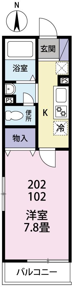 ソレイユ・フラット(1K/1階)の間取り写真