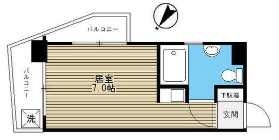 ノアーズ目白台(ワンルーム/2階)の間取り写真