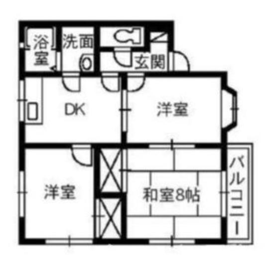 メープルシティC(3DK/2階)の間取り写真