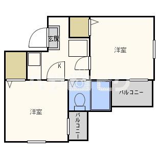 アメニティ新高1番館(2K/7階)の間取り写真