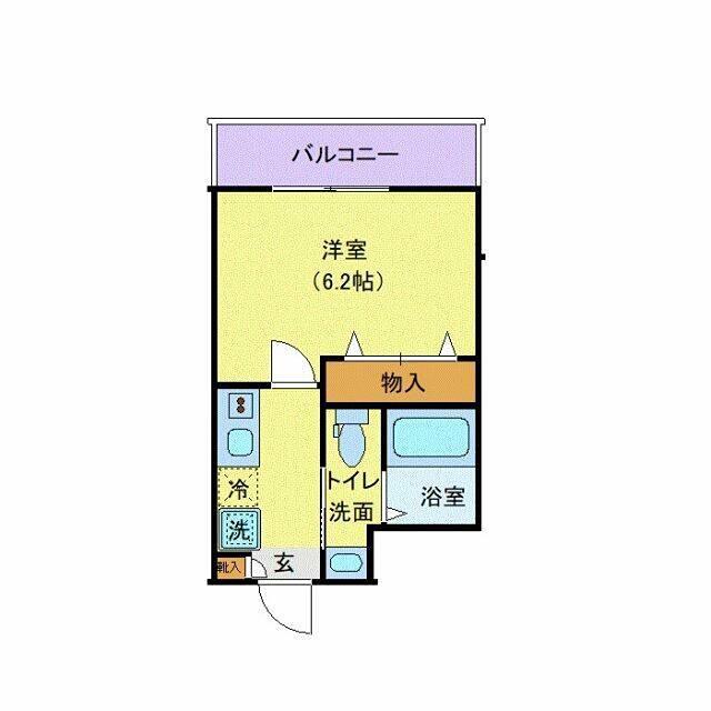 OASIS弘明寺A棟(1K/2階)の間取り写真