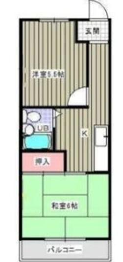 アーバン18(2K/2階)の間取り写真