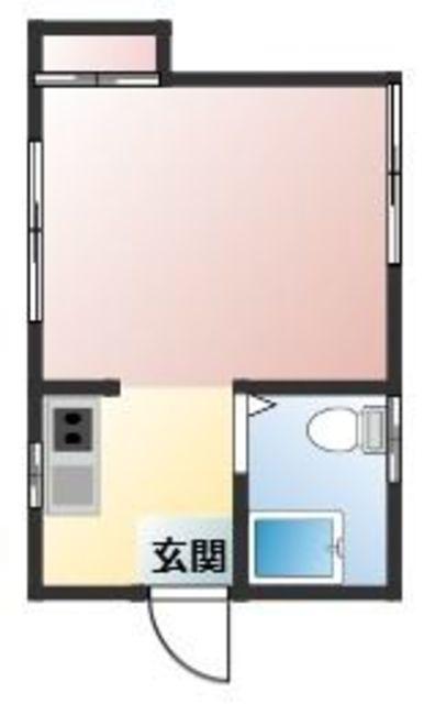 フォレストカジイ相模大野(1K/2階)の間取り写真